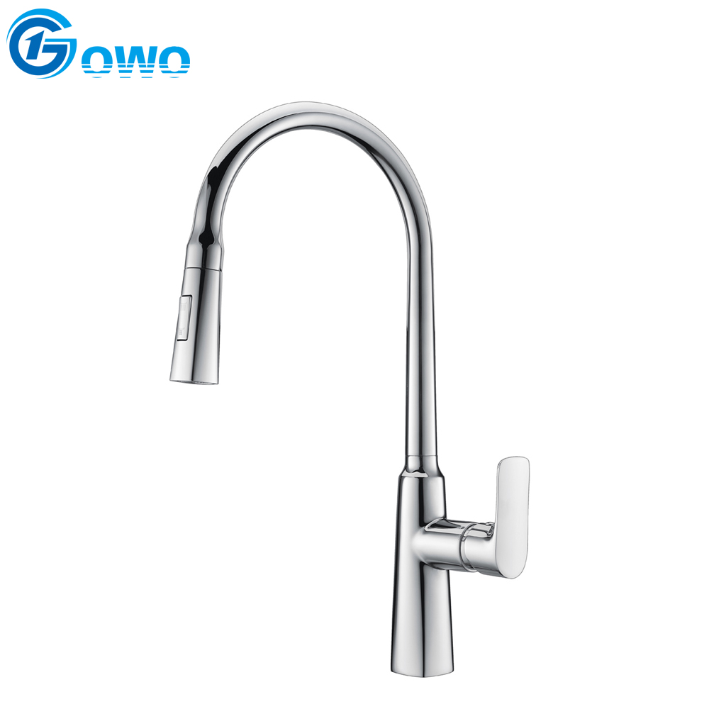 Brass Material High Quality Luxury Style with Spray Kitchen Sink Mixer