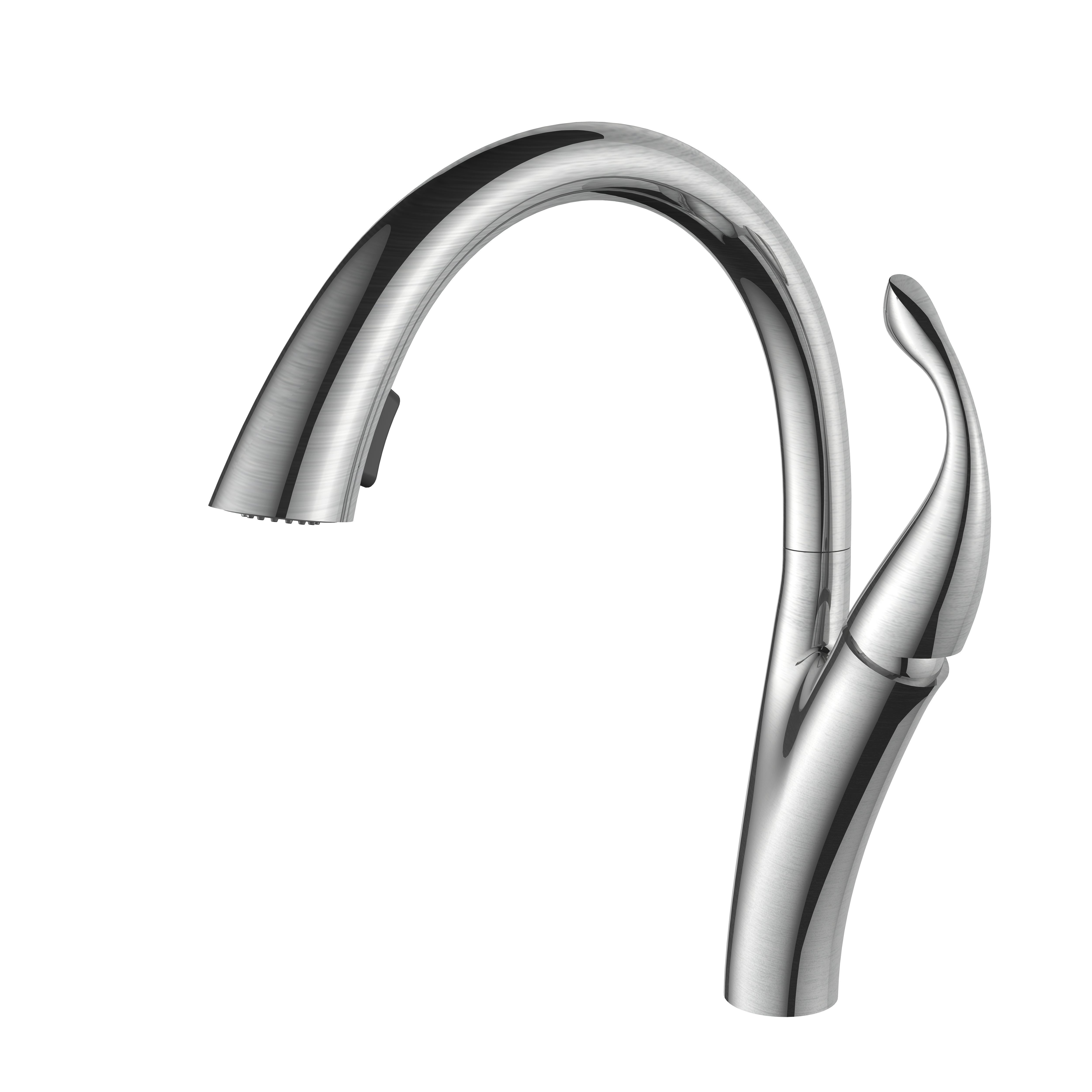 Brushed Nickel Kitchen Faucet Pull Down