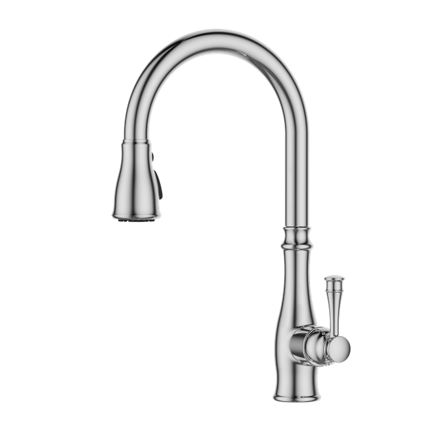 Grifo de cocina europeo cromado usado en el hogar