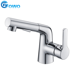 Factory Zinc Alloy Material Bathroom Use Washing Water Pull Out Basin Faucet 