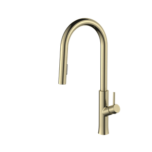 Brass Brushed Gold Pull Out Kitchen Faucet