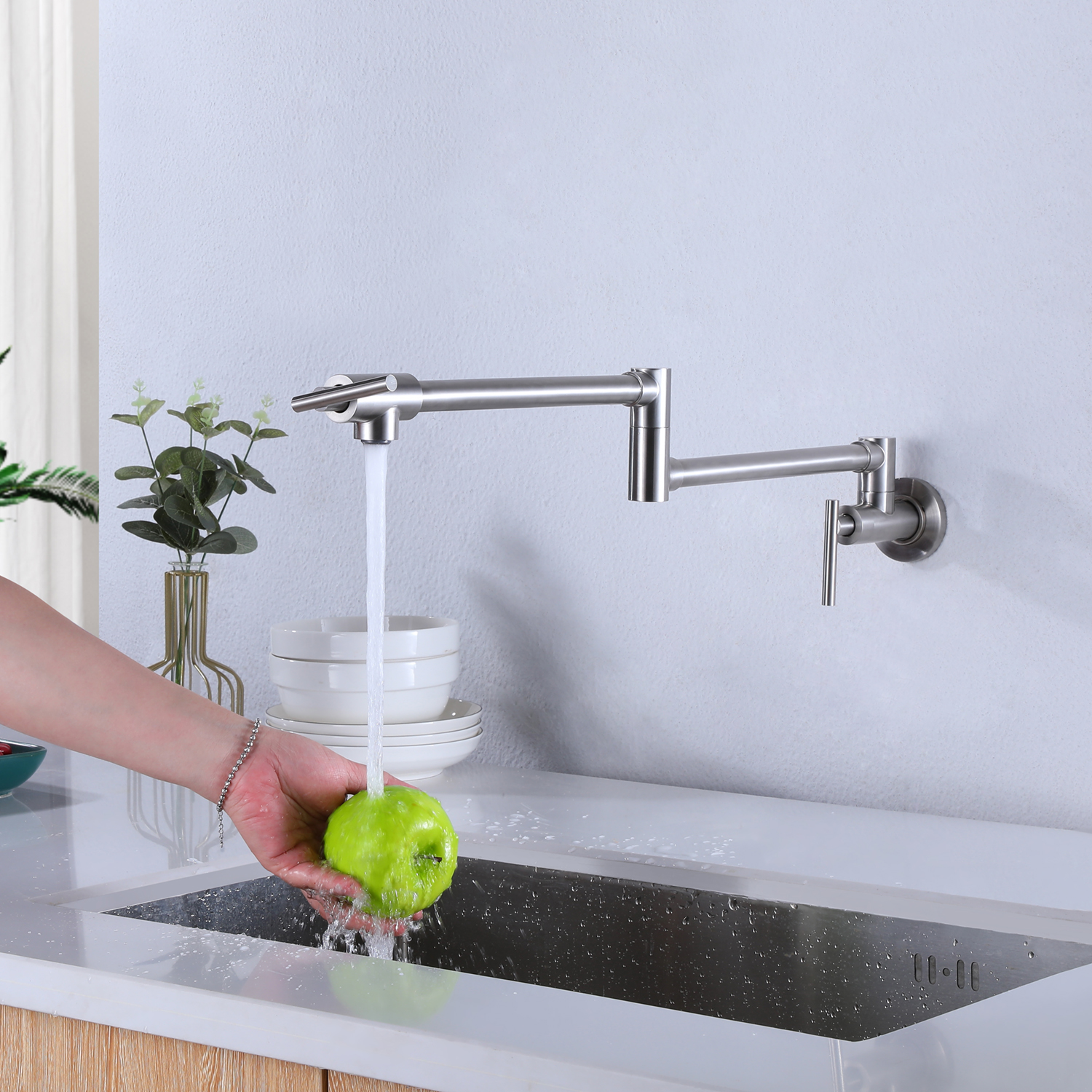 Wall Mount Single Handle Kitchen Water Faucet Manufacturers