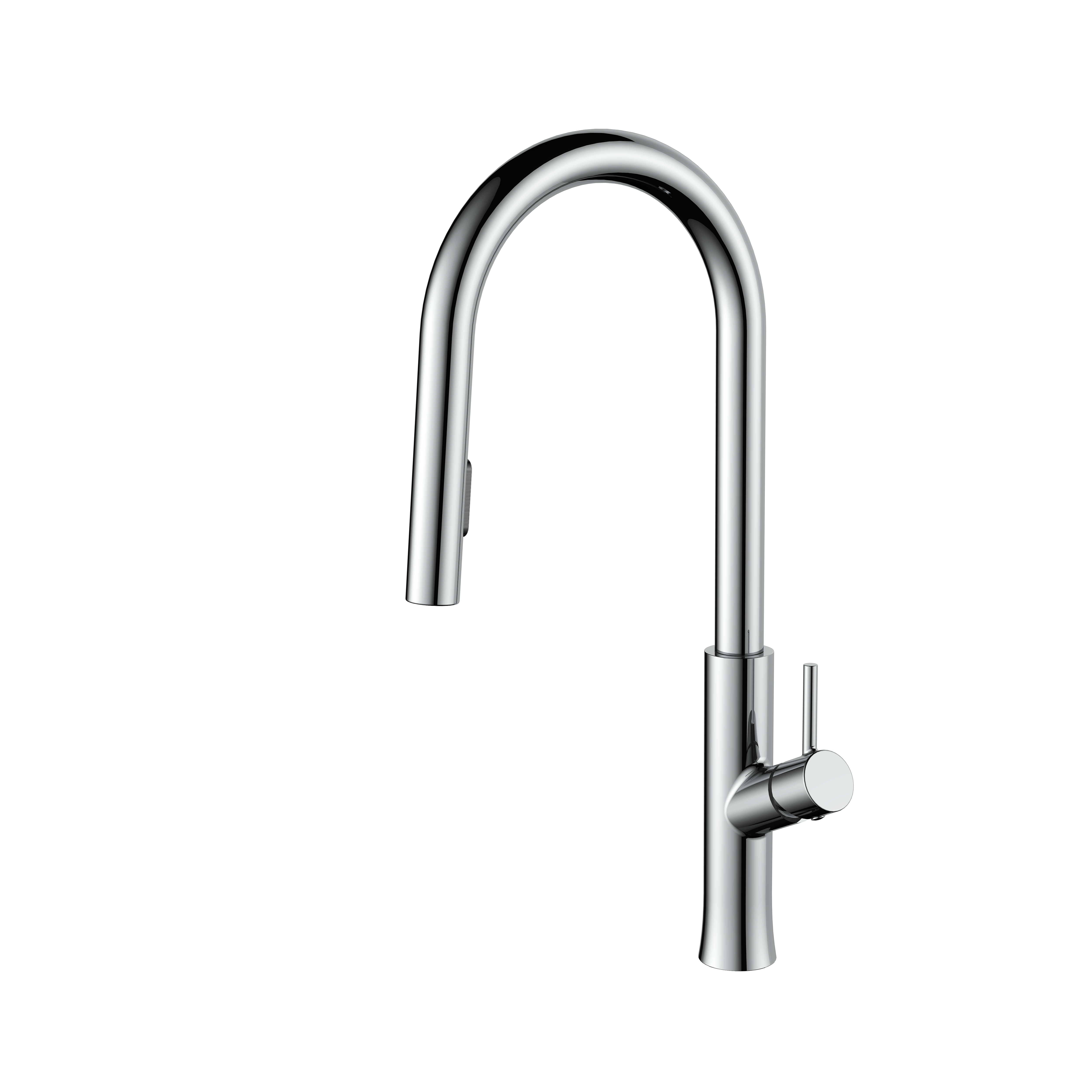 Brass Pull Out Kitchen Faucet Chrome