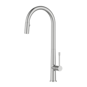 Brushed Nickel Material Elegant Kitchen Faucet Office Used
