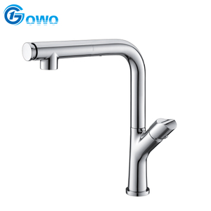 Hot And Cold Brass Kitchen Faucet with Pull Down Sprayer 